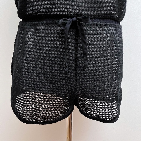 Live Love Dream Black Sheer Mesh Swimsuit Cover Romper Size Medium - Picture 3 of 8